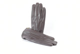 Herren Finger Lederhandschuh aus Lammnappa in Braun Glattleder