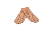 Herren Finger Lederhandschuh aus Lammnappa in Sattel Braun