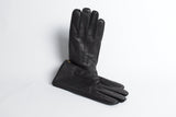 Herren Leder Finger Handschuhe aus feinsten Hirschleder in schwarz