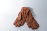 Herren Finger Hirschleder Handschuh in whisky mit Fleecefutter