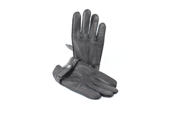 Herren Finger Lederhandschuh aus hochwertigen Nappaleder in schwarz