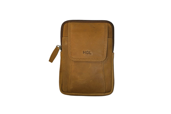 Kleine Mini Umhängetasche in cognac antik