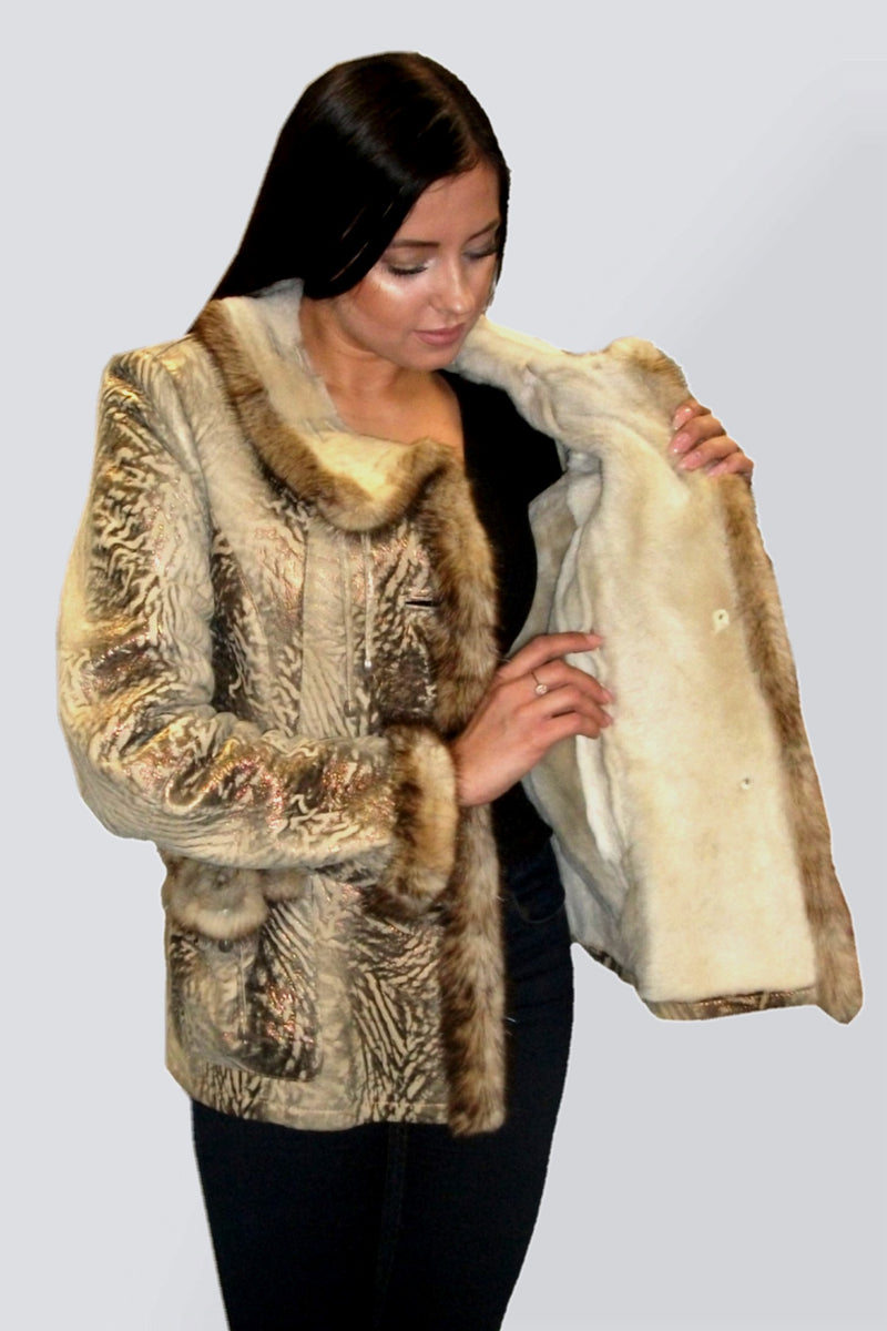 Winterluxus Damen Lammfelljacke