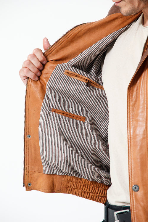 Leder-Herren-Lederjacke-braun