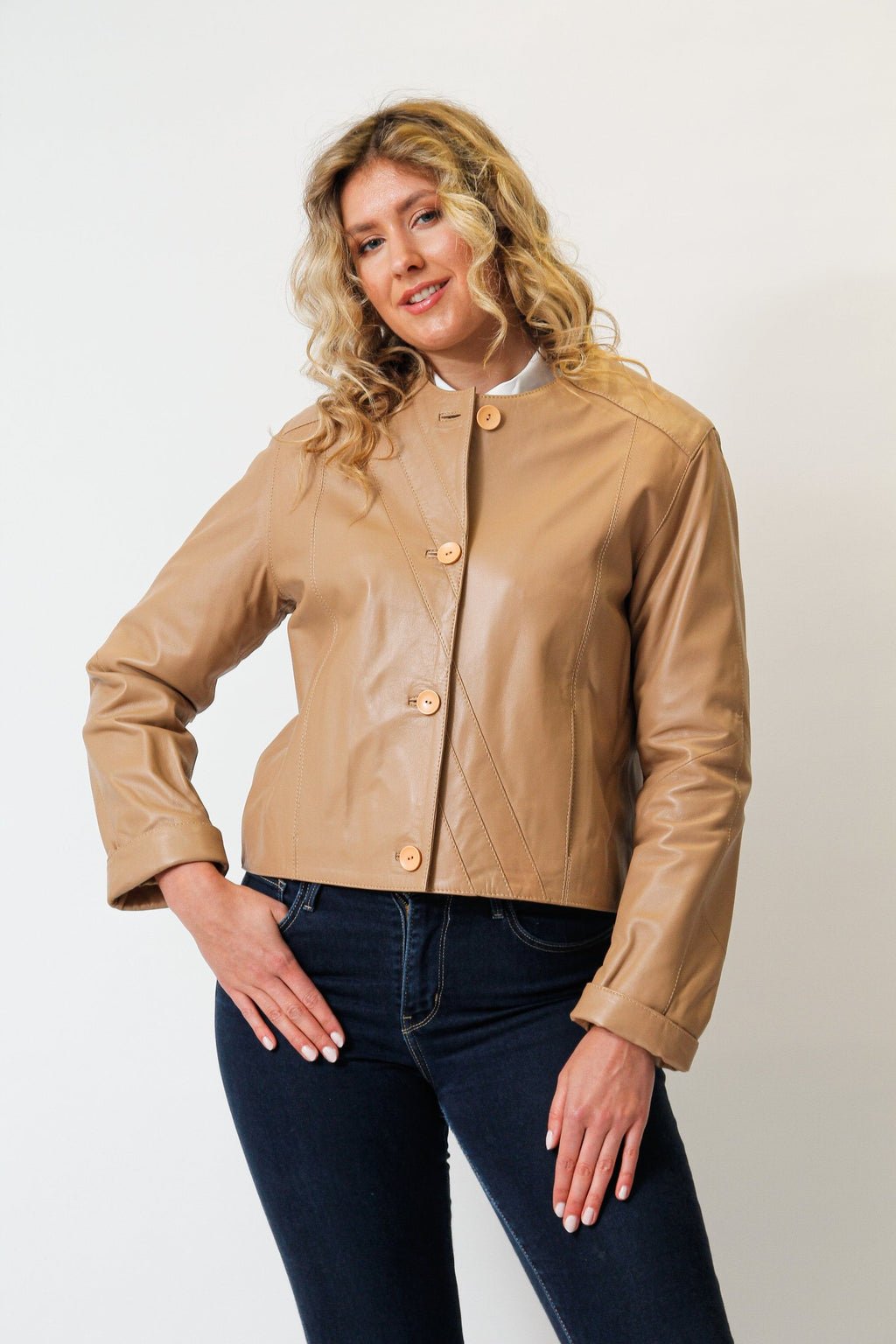 Bolero Jacke Goldjacke Lederbolero Leder Bolero Jacke Schwarz