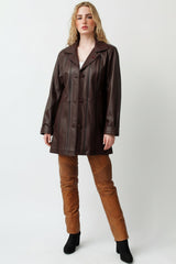 Damenlederjacke in A-Form