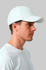 Leder Basecap Lammnappa weiß