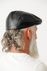 Herren Leder Schirmmütze