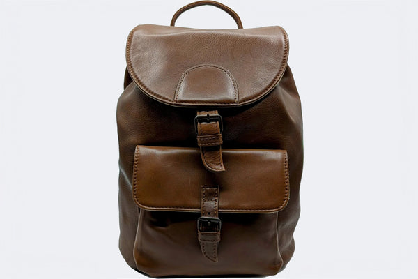 Lederrucksack für den Alltag in braun