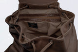 Großer Leder-Rucksack in washed dunkelbraun