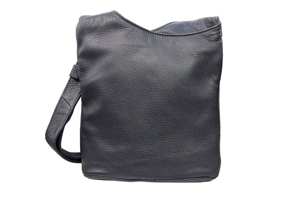 Schicke dunkelblaue Rindledertasche für Frauen