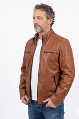 Trendige sportliche Lederjacke für Jung und Alt