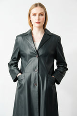 Damen Ledermantel 130 cm