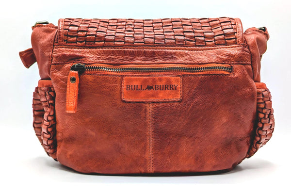 Damen Ledertasche in rotem Vintage Look