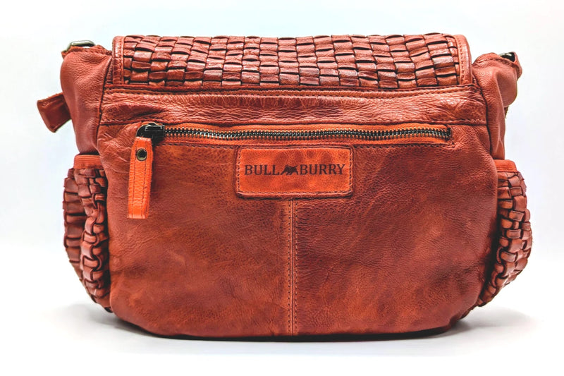 Damen Ledertasche in rotem Vintage Look