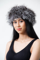 Damen Silberfuchs Stirnband