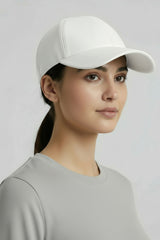 Leder Cabrio Base Cap in Weiss