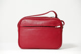 Kleine weiche rote Damen Umhänge Tasche aus feinem Rindnappa