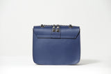 Blau kleine Damen Ledertasche