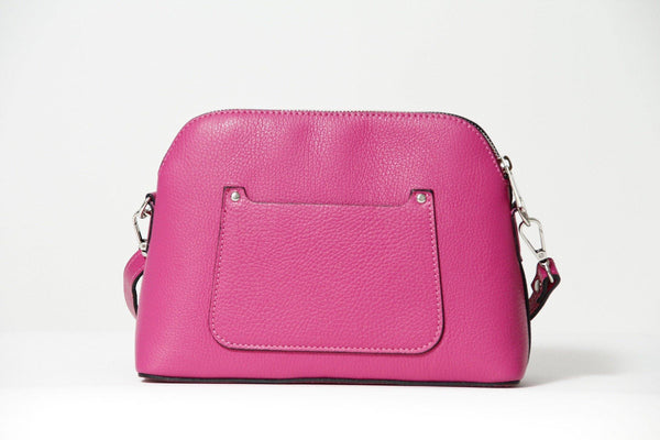 Pinke Damen Schultertasche aus Leder - Leder Schmidt Online