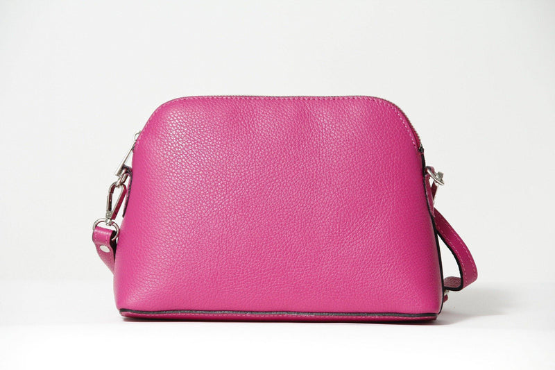 Damen Schultertasche aus Leder in pink - Leder Schmidt Online