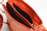 Kleine klassische orange Damentasche aus Lammnappa