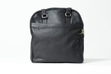 Großer Damen Leder Shopper aus Rindnappa schwarz