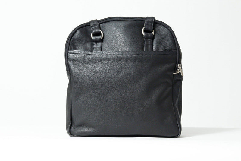 Großer Damen Leder Shopper aus Rindnappa schwarz