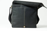 Herren Messenger Ledertasche aus Rindnappa in schwarz antik