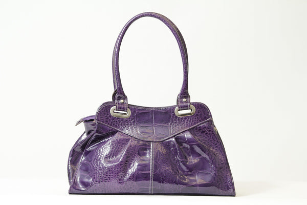 Schicke Damen Leder Tragetasche in Lila - Leder Schmidt Online