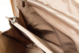 Rucksack aus Echt Leder in Rindnappa in Croco Optik Creme