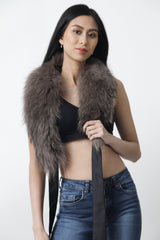 Damen Blaufuchskragen in Braun, Leder Schmidt Online 