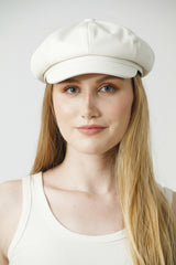 Damen Ballonmütze aus Lammnappa in rot