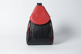 Damen Leder Rucksäcke aus Lammnappa in schwarz rot 340 Gramm