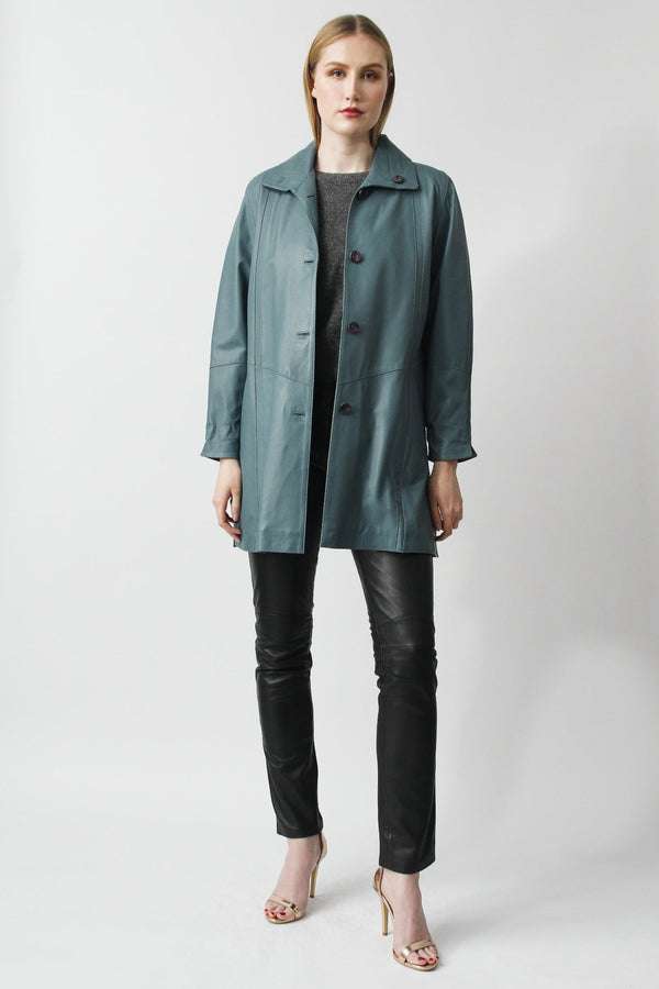 Federleichter Damen Lederswinger in 1A Lammnappa in Melange und Seitenschlitze