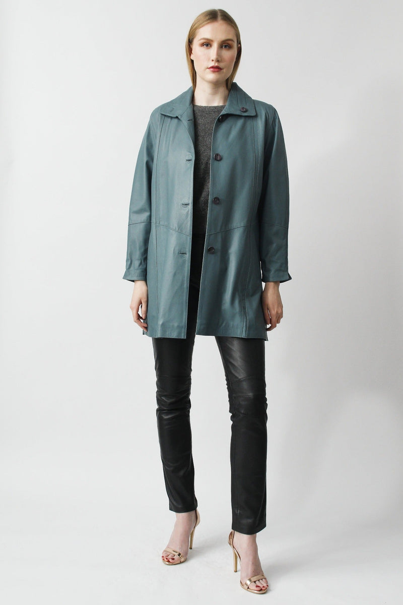 Federleichter Damen Lederswinger in 1A Lammnappa in Melange und Seitenschlitze