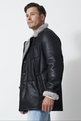 Herren-Lammfelljacke-Christ-Leder Schmidt Online-dunkel Anthrazit-Warnemünde
