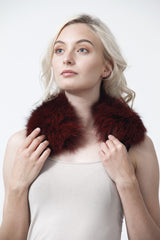 Blaufuchs Kragen in Dunkel Rot - Leder Schmidt Online