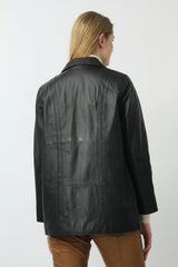 schwarze Damen Lederjacke in leichter Qualität aus Lammnappa