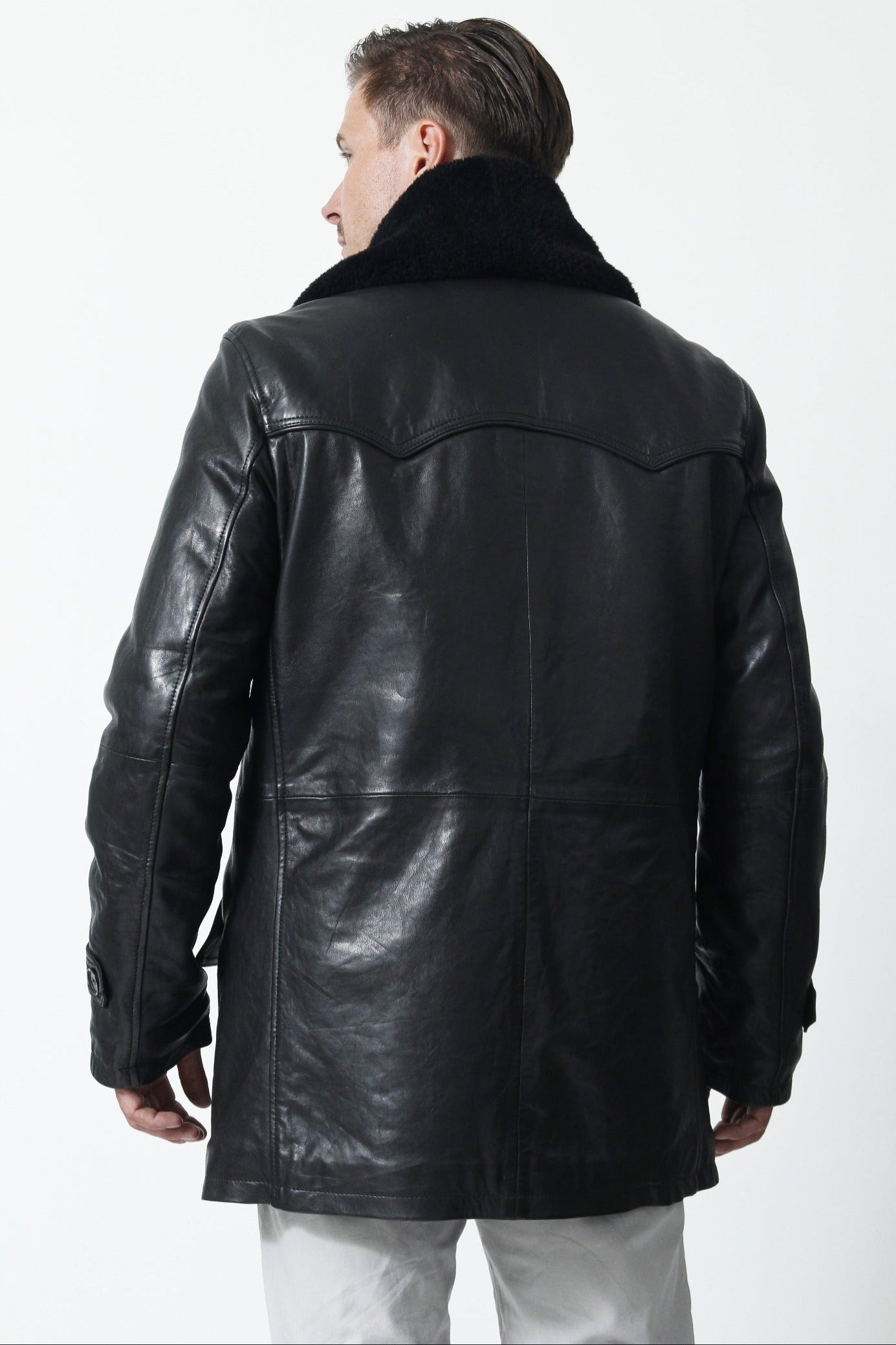 Lange Herren Lederjacke – Leder Schmidt Online - Main Image