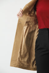 Damen Geh-Rock Mantel aus Lammnappa  in der Farbe Honig